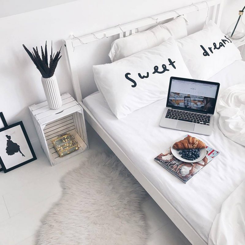 Natur Solid Wood Queen Bed Frame (White) - Furniture Source Philippines