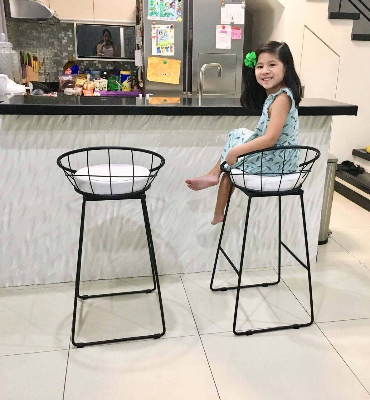 Wright Bar Stool (BlackWhite) Furniture Source Philippines