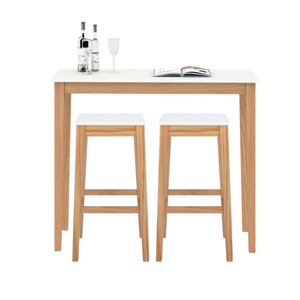 Zara High Bar Stool & Table (WhiteBirch) Furniture Source Philippines