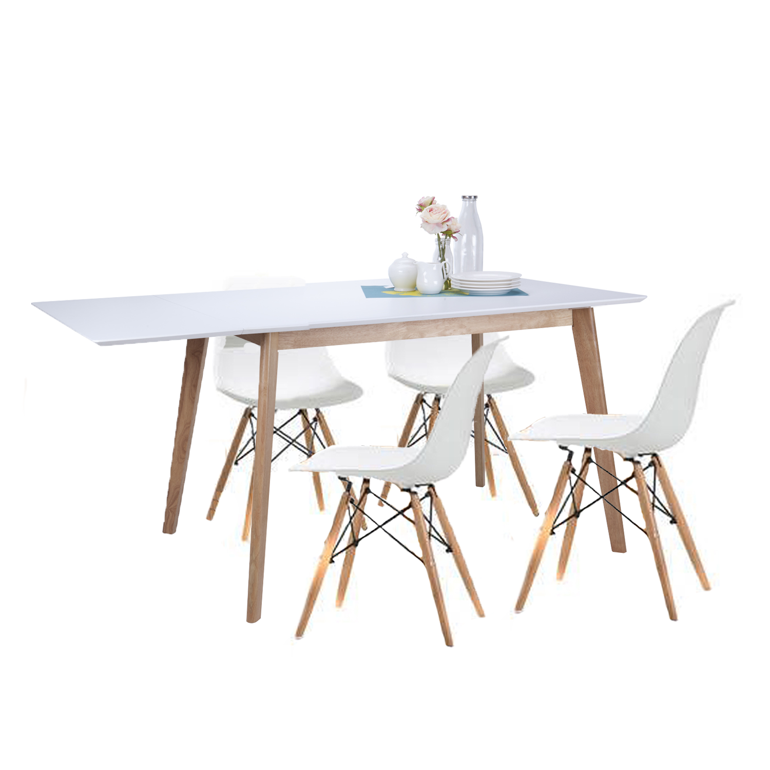 Melanda Barnes 4-Seater Dining Set (Extendable) - Furniture Source ...