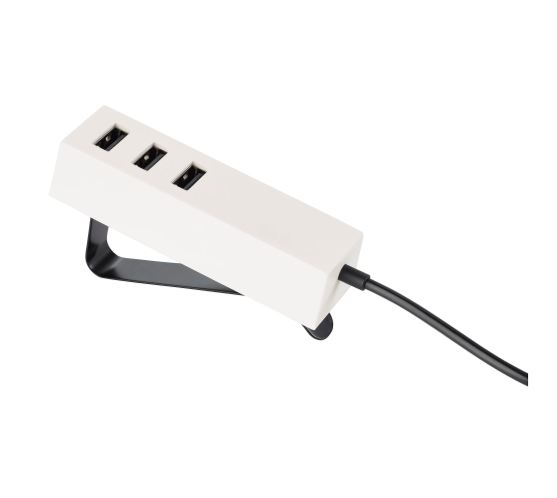 Lorby USB Charger with Clamp (White)