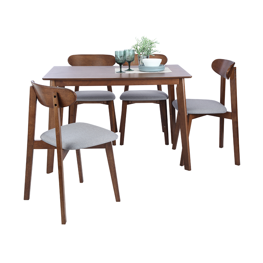 Michell Wood Dining Set (Walnut) Furniture Source Philippines
