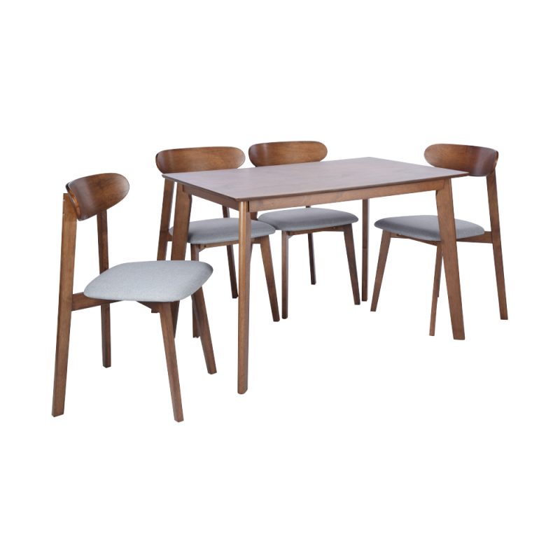 Michell Wood Dining Set (Walnut) - Furniture Source Philippines