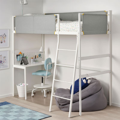 bunk bed with office space