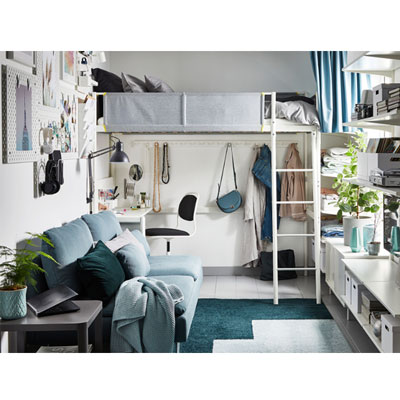 bunk bed with office space