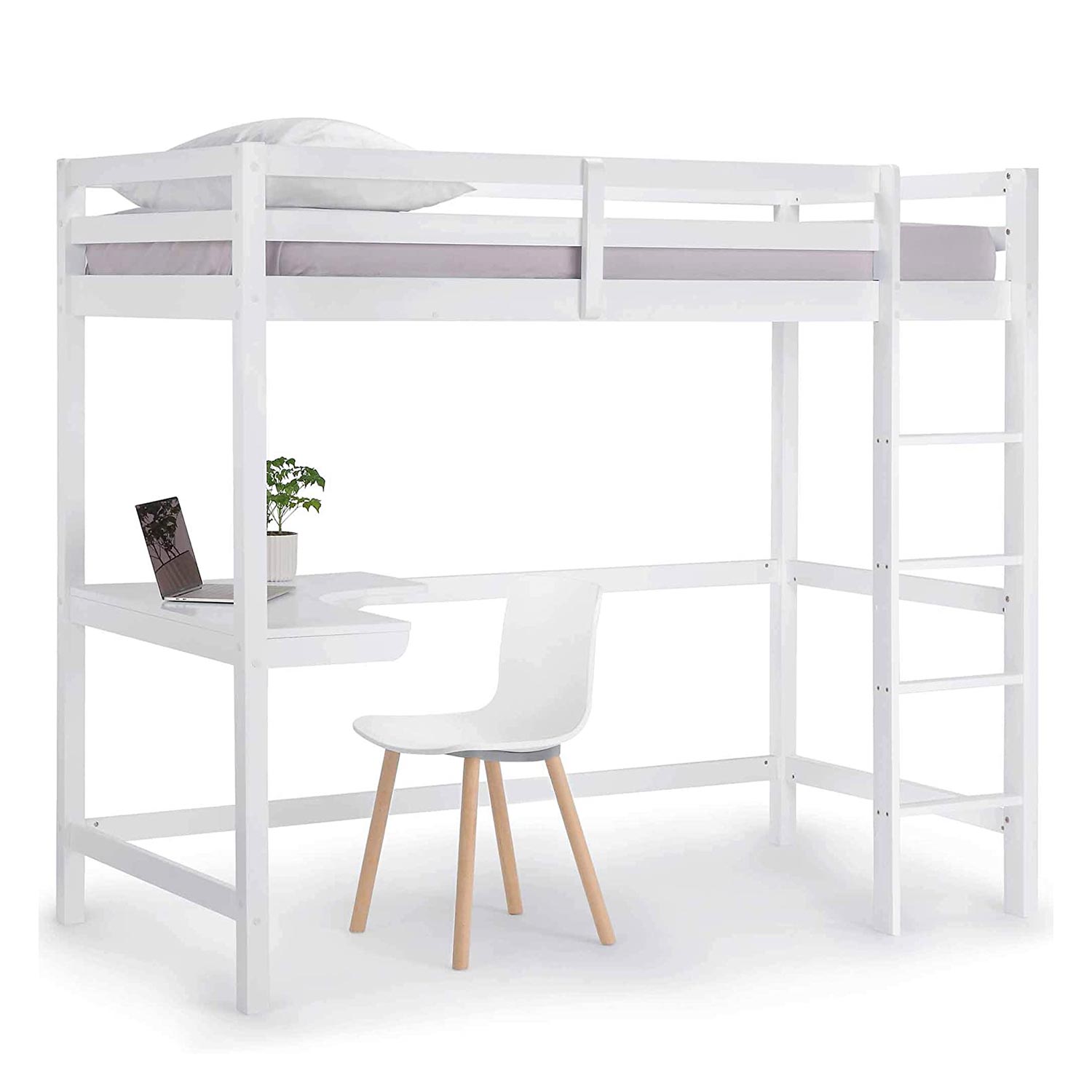 single loft bed with desk