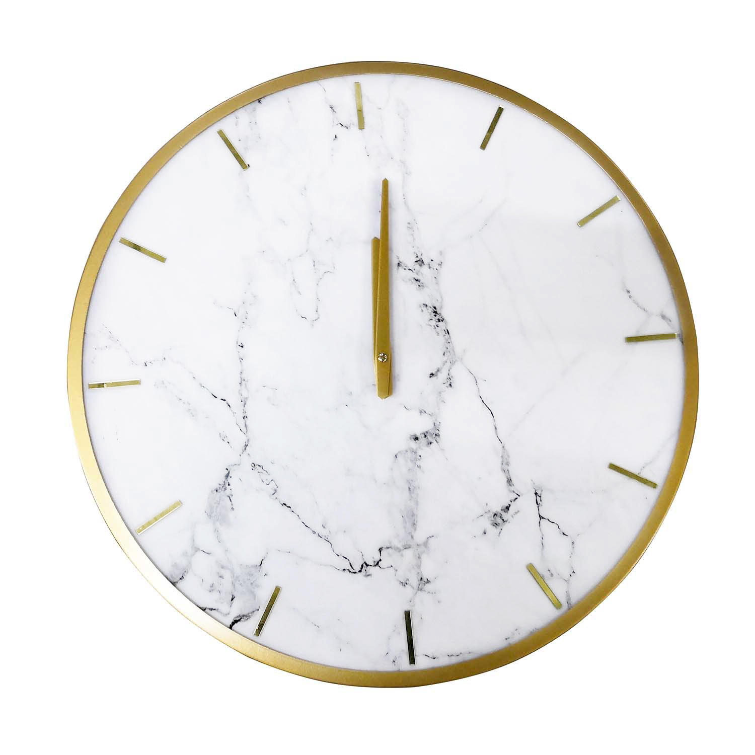 Gable Wall Clock 50cm (Marble Gold)
