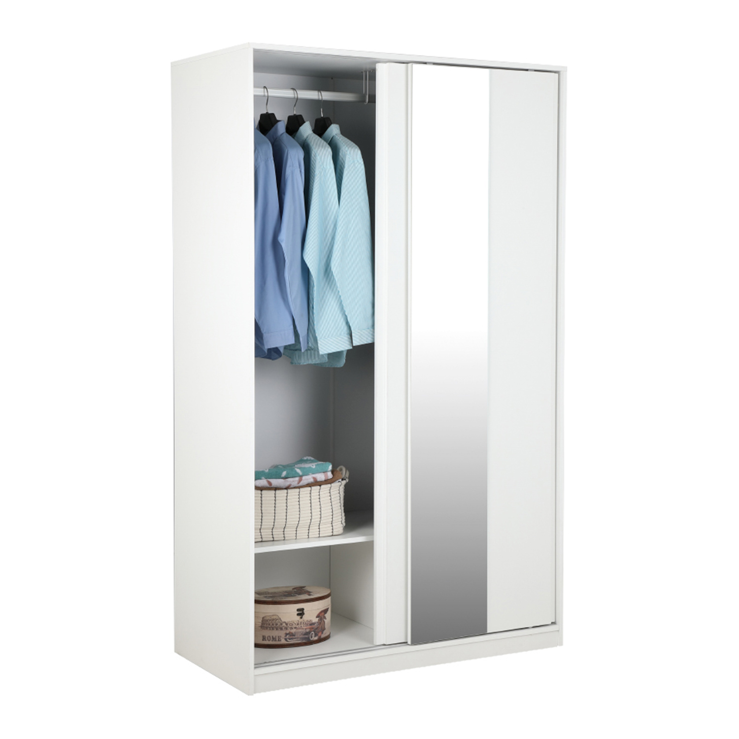 Vito Sliding Wardrobe 120 cm (White)