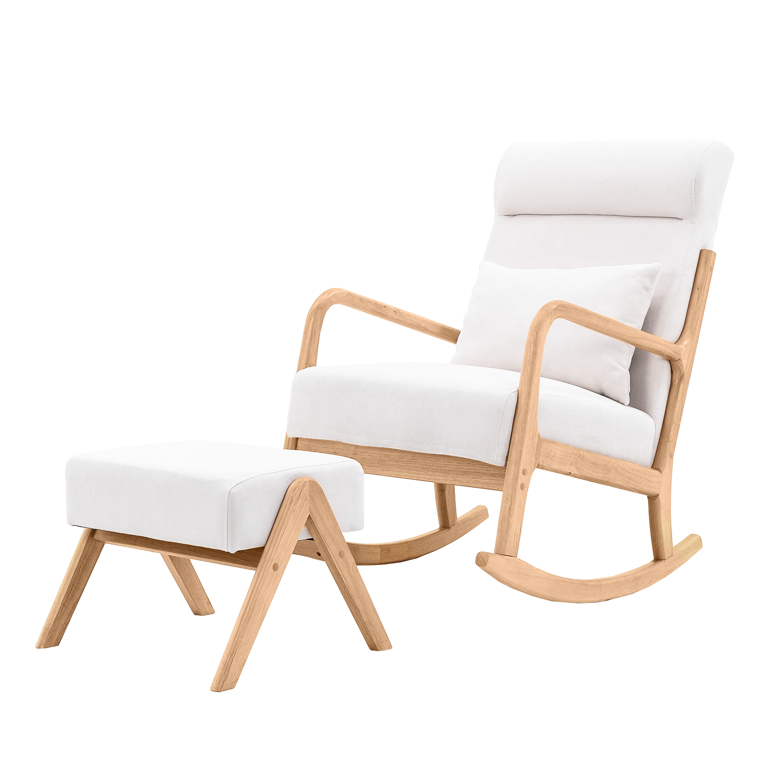 Nordic High Rocker with Foot Rest (White) Furniture Source Philippines