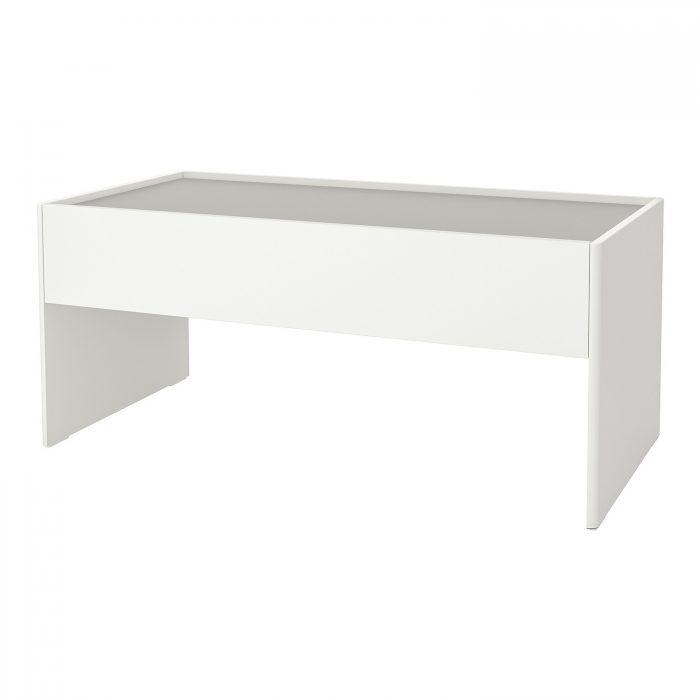 Dundra Activity Table with Storage (WhiteGray) Furniture Source