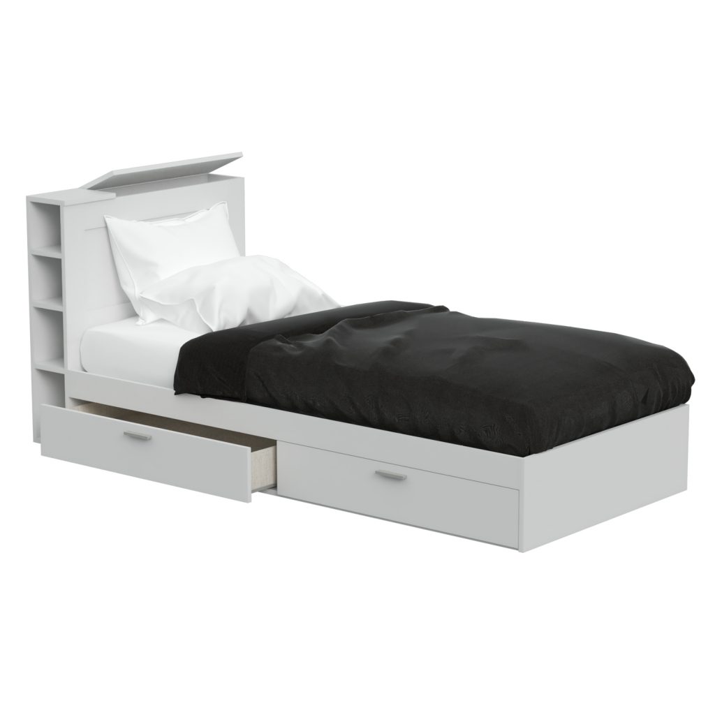 Brimmond Storage Bed Single (White) Furniture Source Philippines