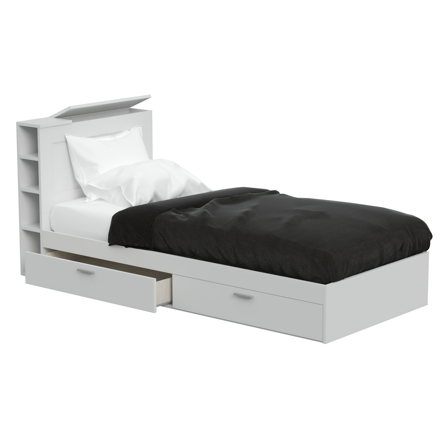 Brimmond Storage Bed Single (White) Furniture Source Philippines