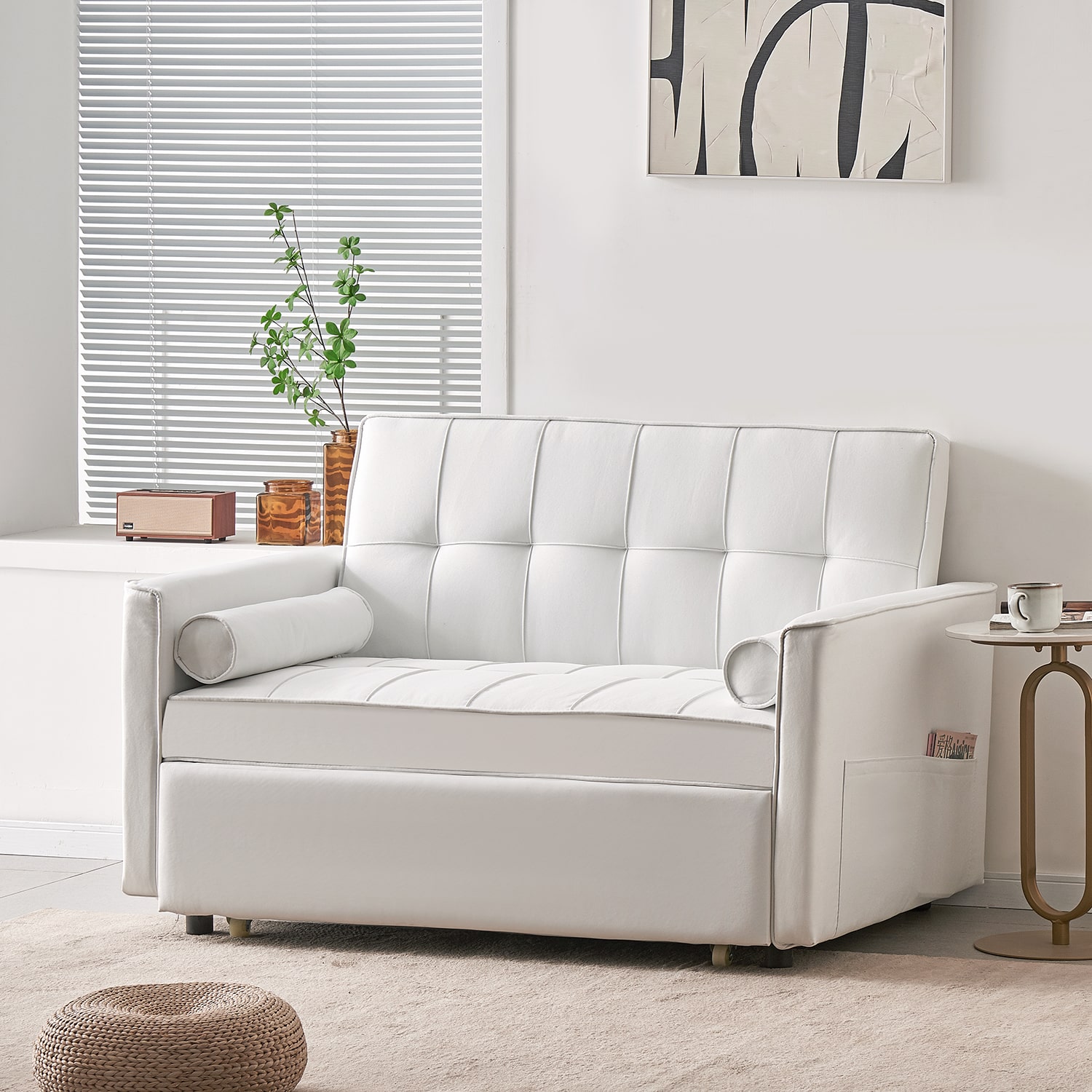 Genterson 2 Seater Sofabed White