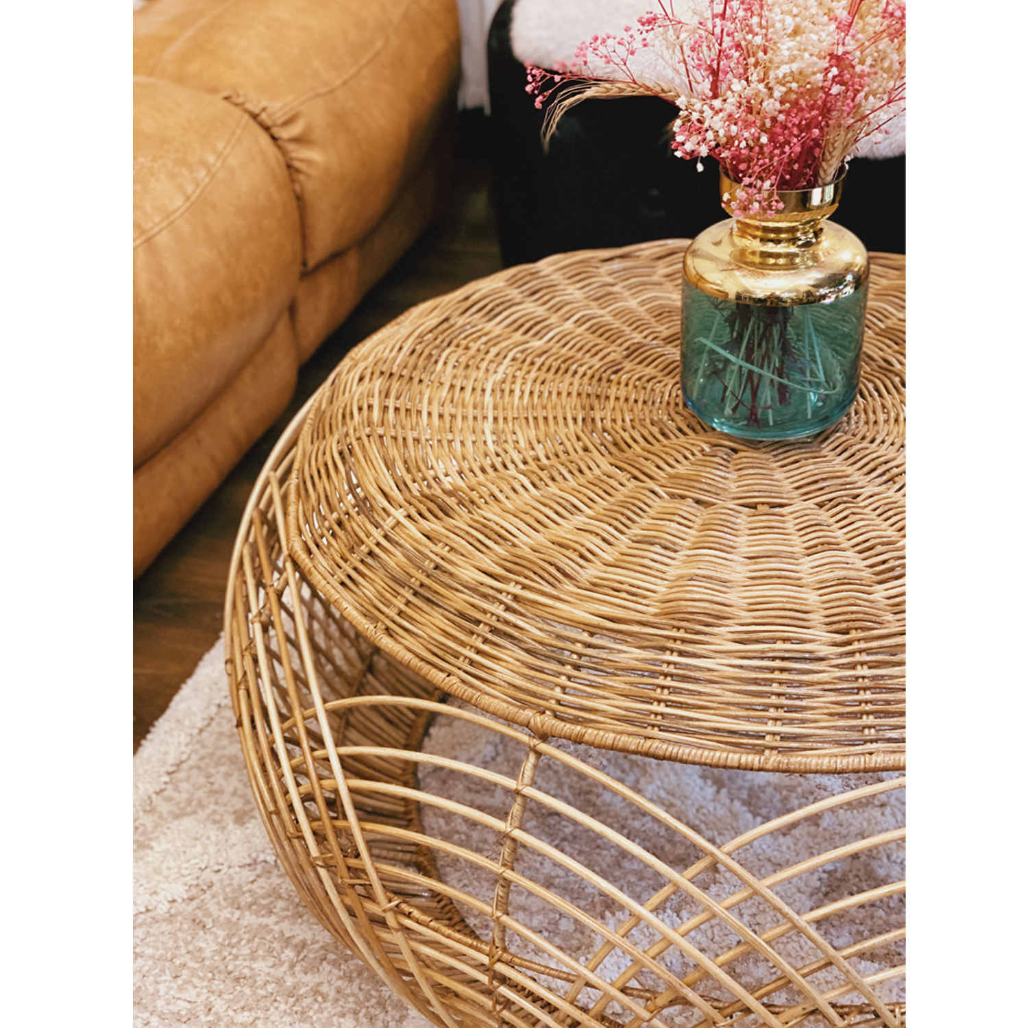 Rattan Center Table 76cm - Furniture Source Philippines