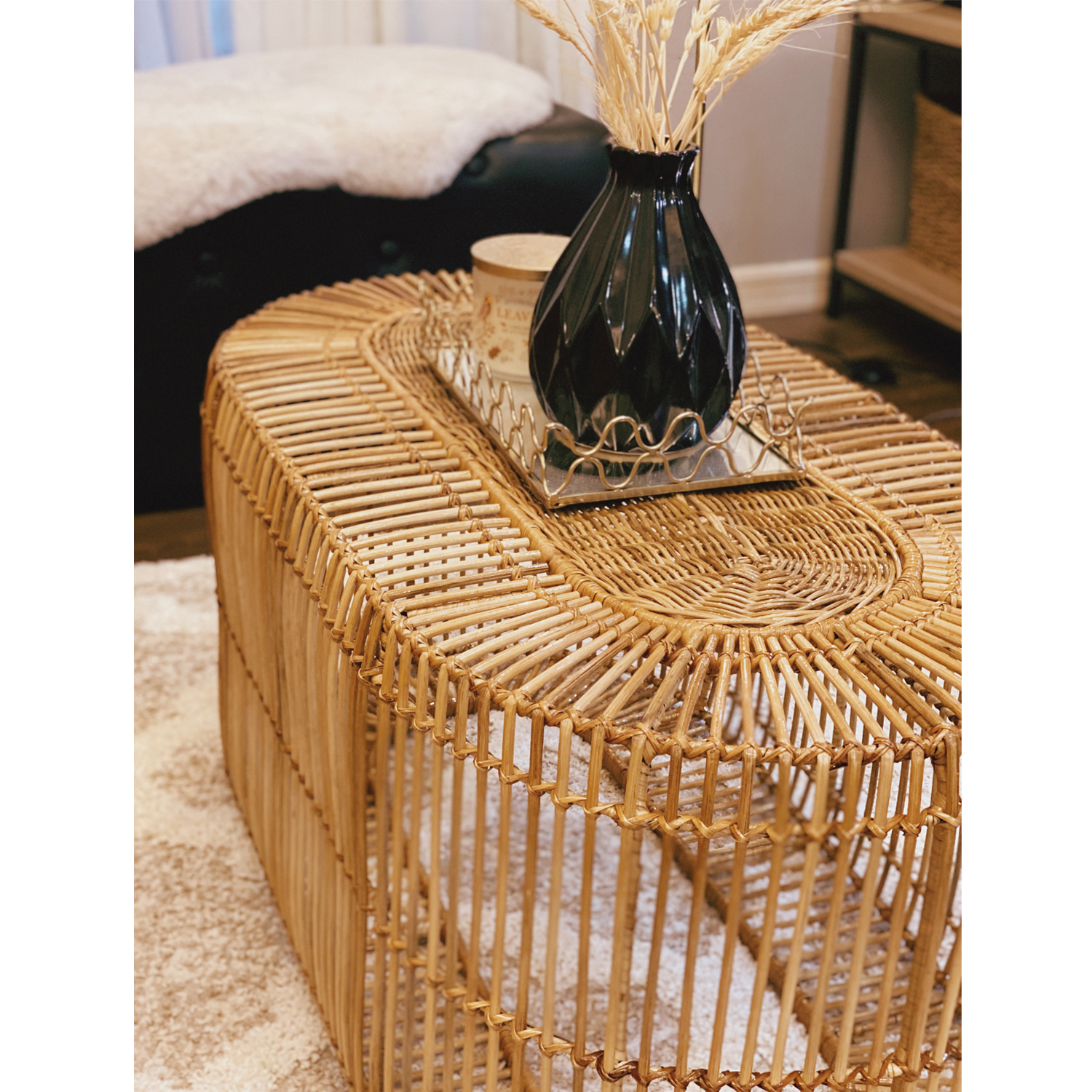 Rattan Oval Center Table - Furniture Source Philippines