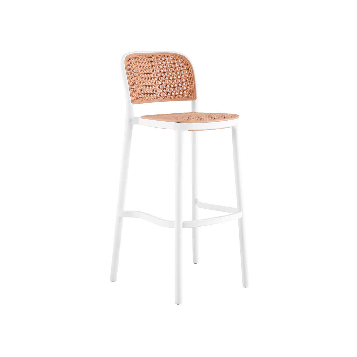 Chonic Bar Chair 75cm (White-Natural)