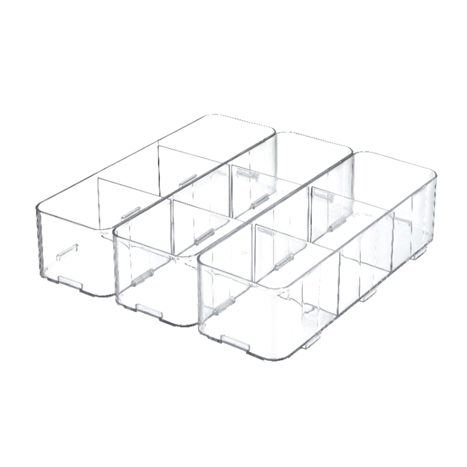 Varina Interlocking Organizer 3x3 (Clear) - Furniture Source