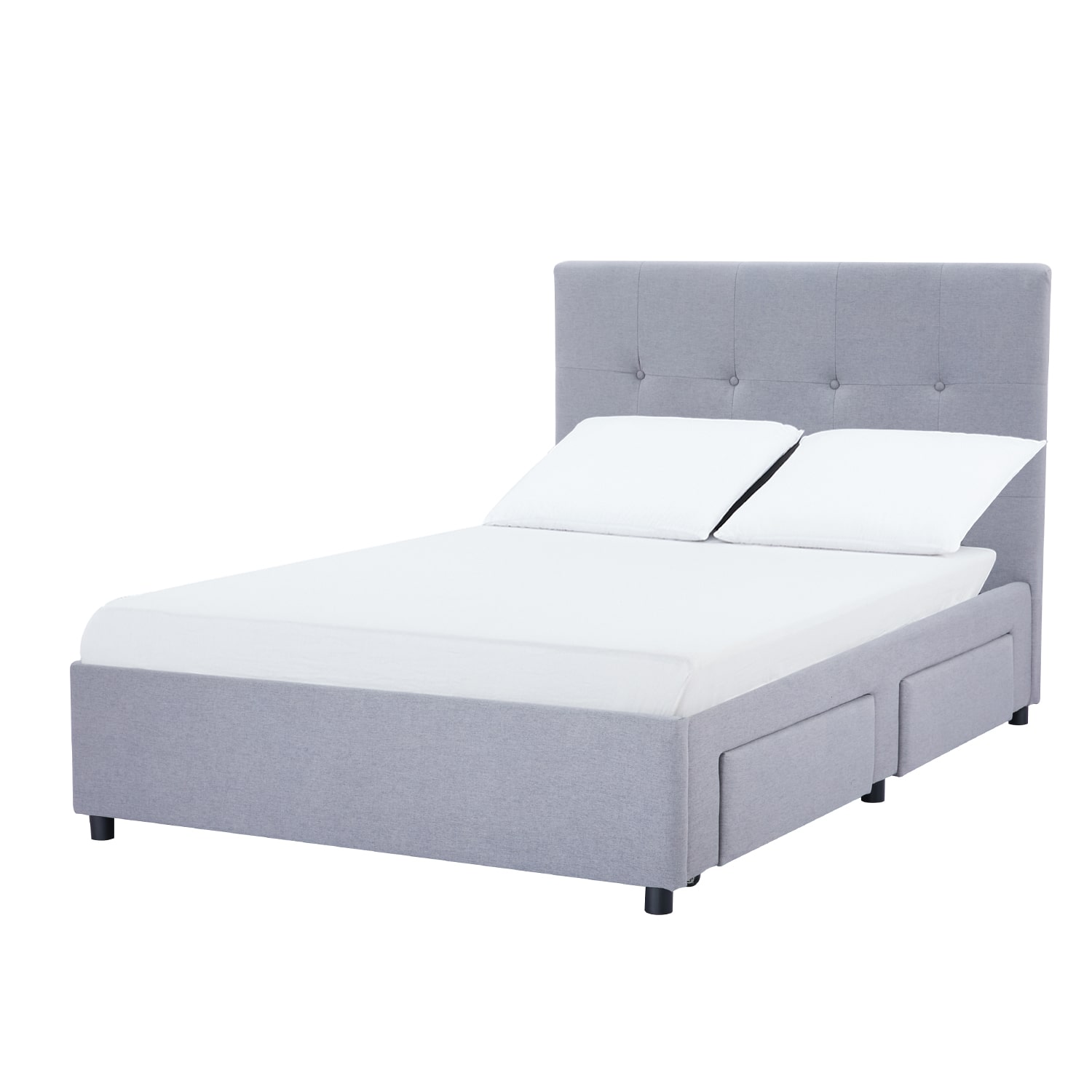 Nordstrom Tufted Bed with Storage Twin (Gray) Furniture Source