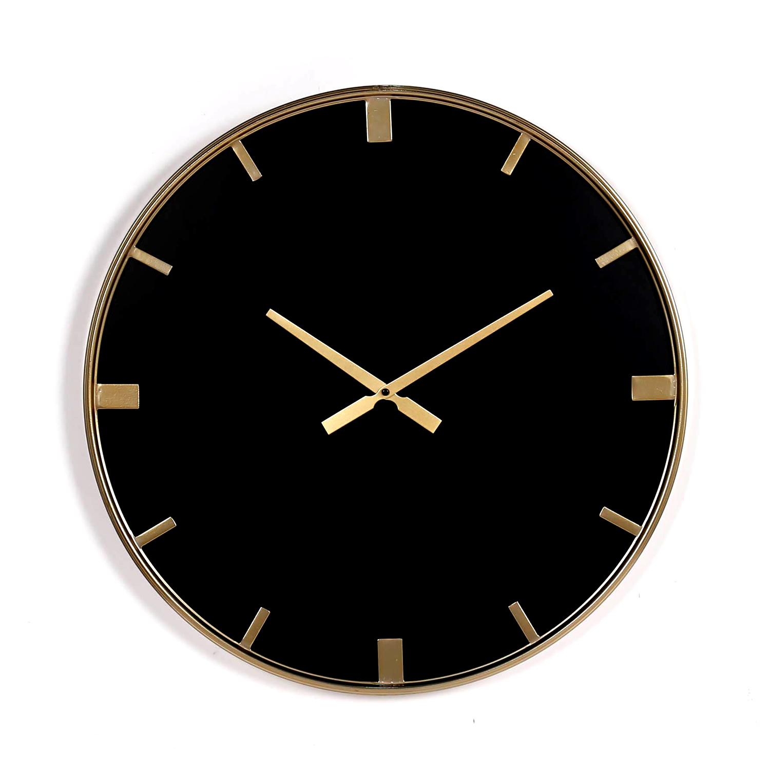 Glase Wall Clock 60cm (Black-Gold)