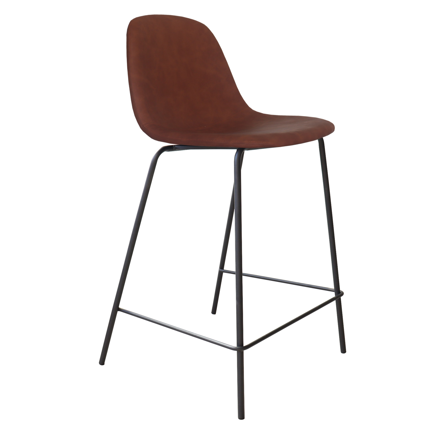 Hammarn Counter Bar Chair (Brown Faux Leather) - Furniture Source ...