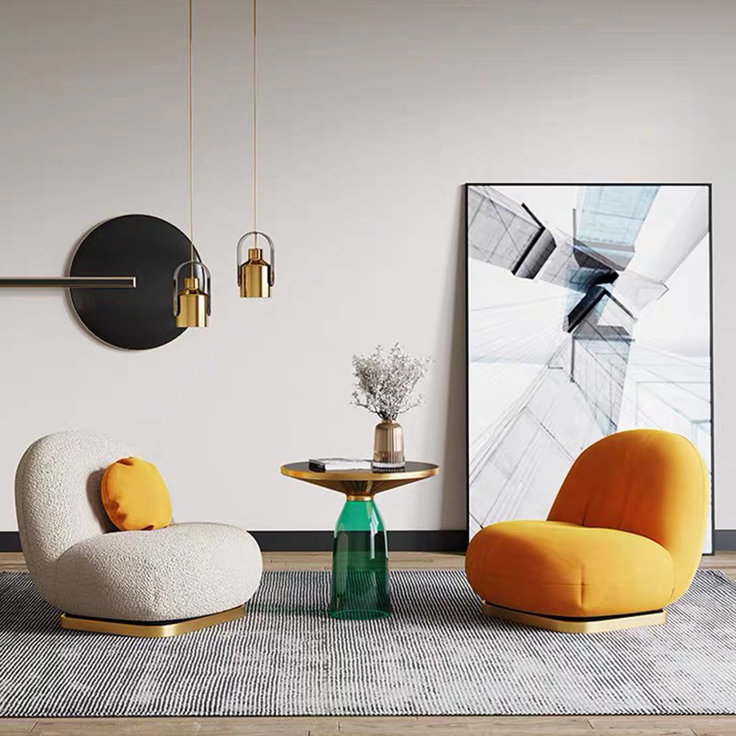 Pochi Swivel Lounge Chair (White) Furniture Source Philippines