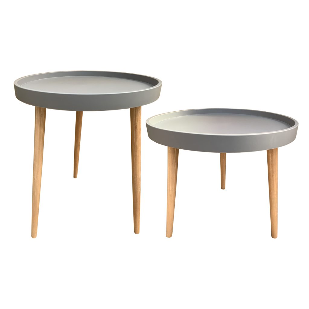 Scandi Tray Table Set (Gray) Furniture Source Philippines