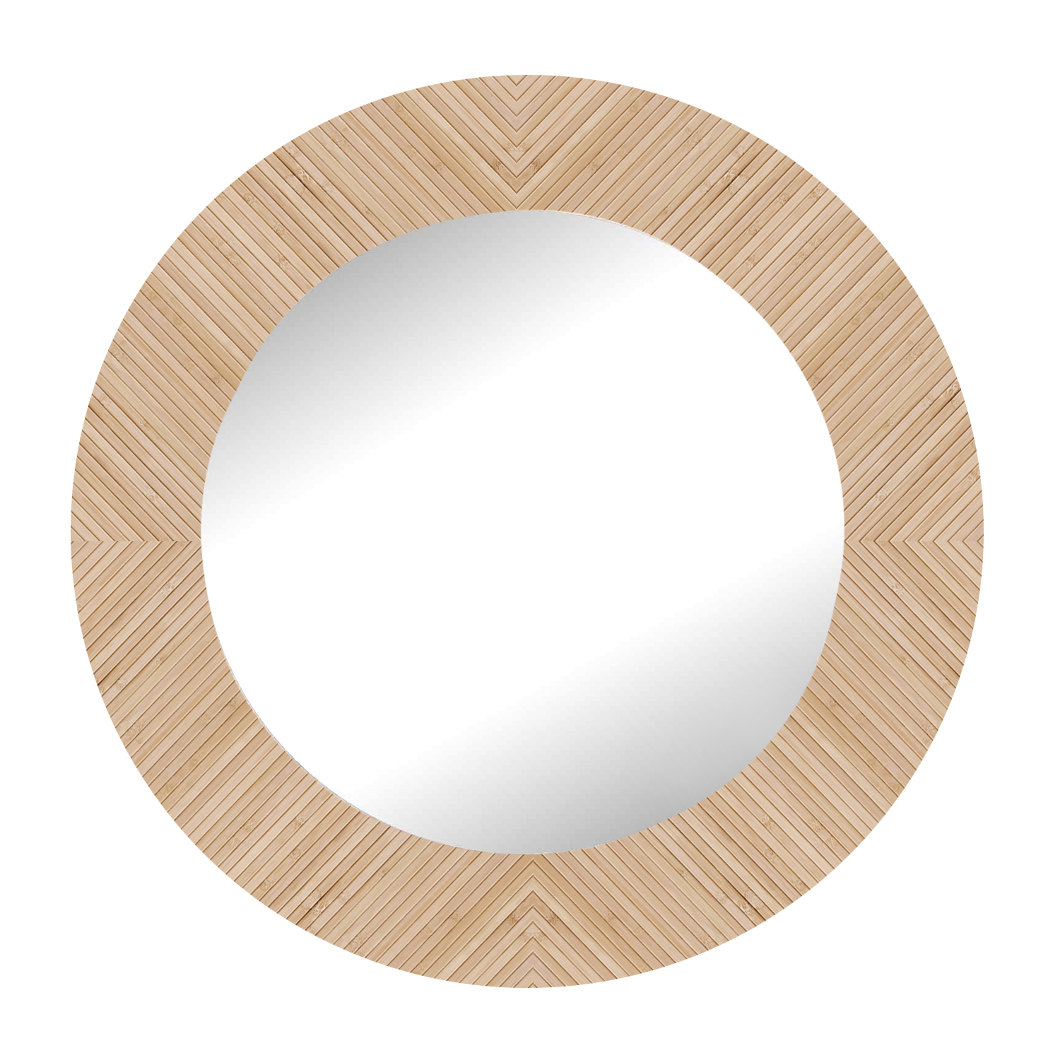 Wicker Round Hanging Mirror 82cm (White) Furniture Source Philippines