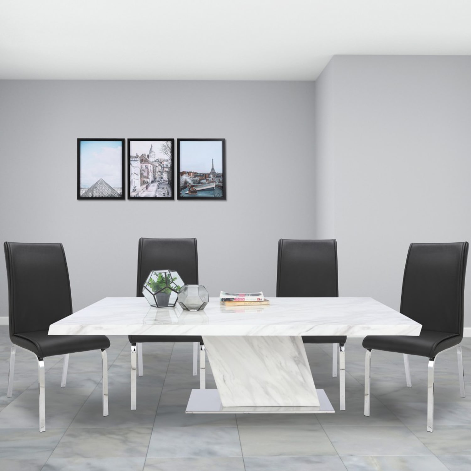 Alano Marble Dining Table 160cm (White) - Furniture Source Philippines, image size:1500x1500