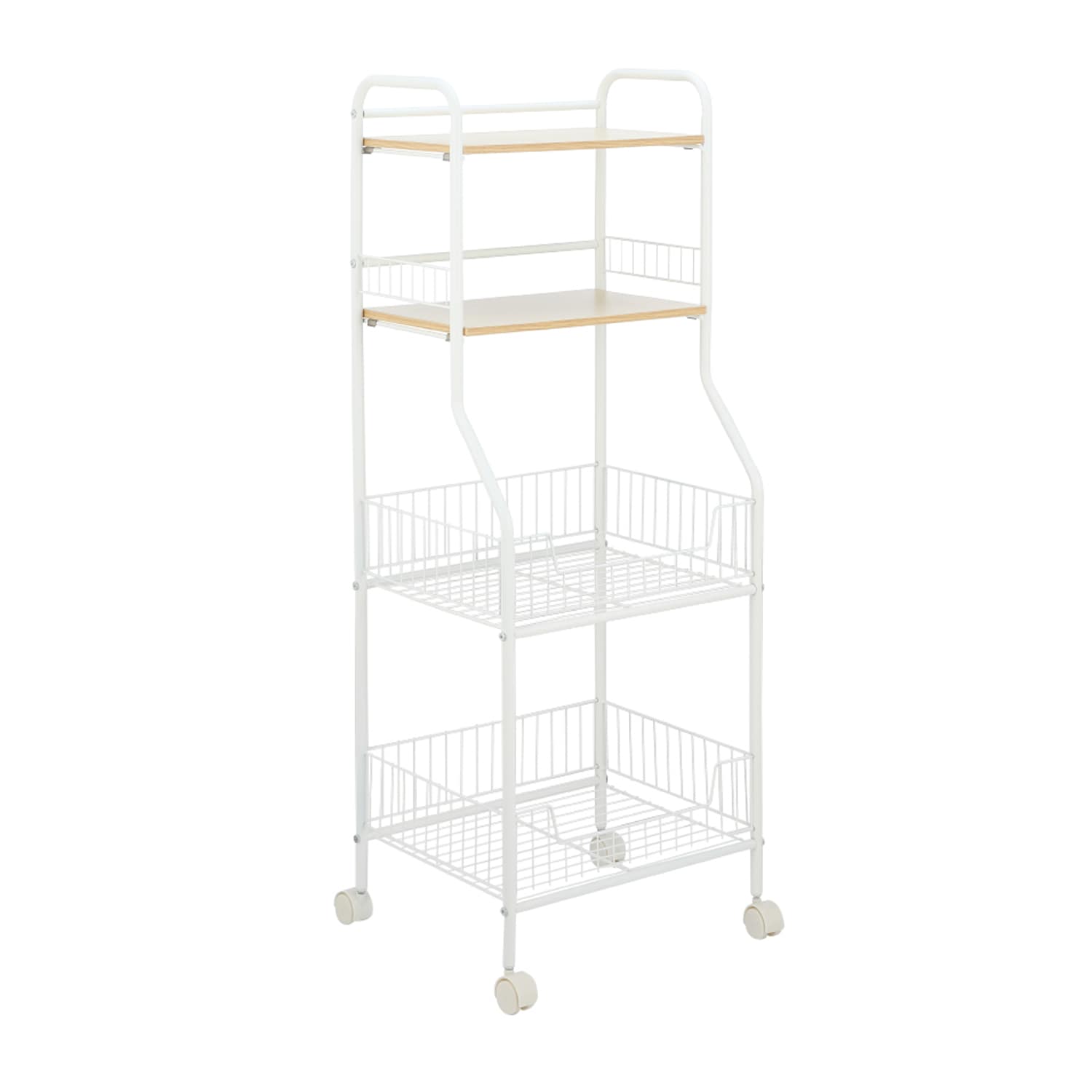 Speed Shelf 4-Tier Storage (White-Natural)