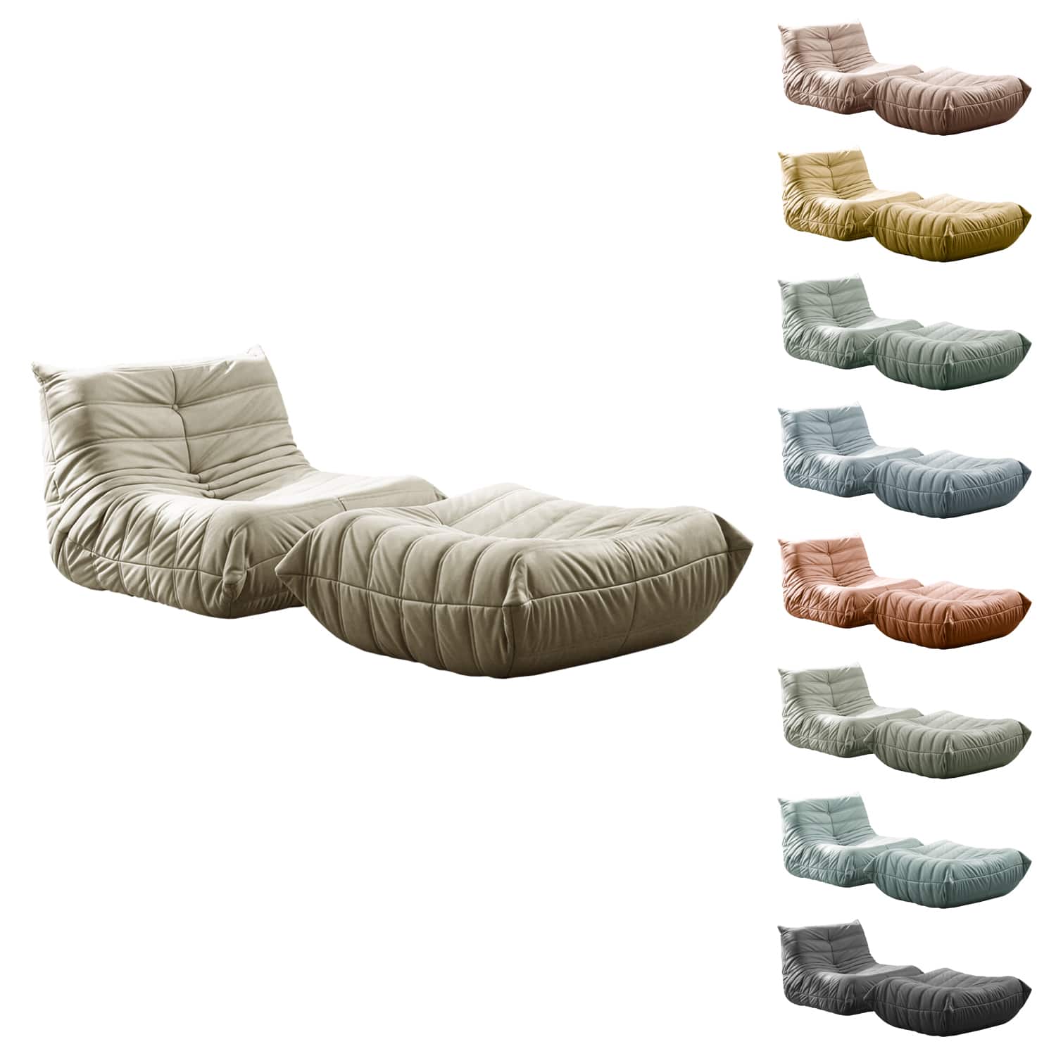Toro Lazy Sofa with Ottoman (See Colors)