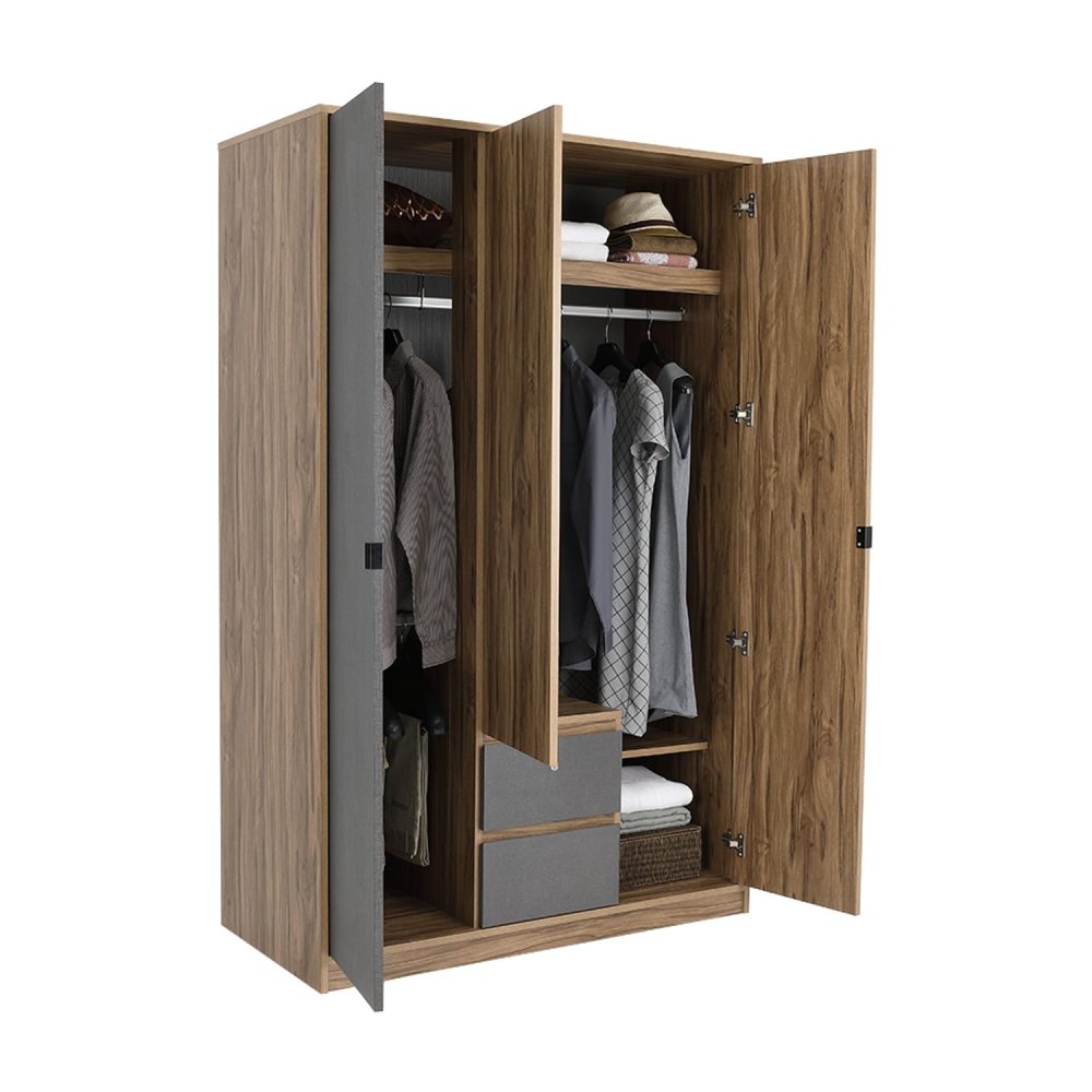 Spencer 3Door Wardrobe (Dark Brown) Furniture Source Philippines