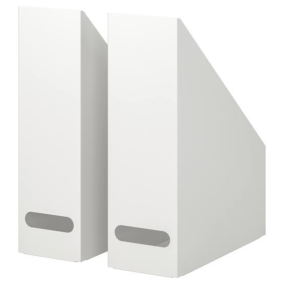 Kvissle Magazine File Set of 2 (White)