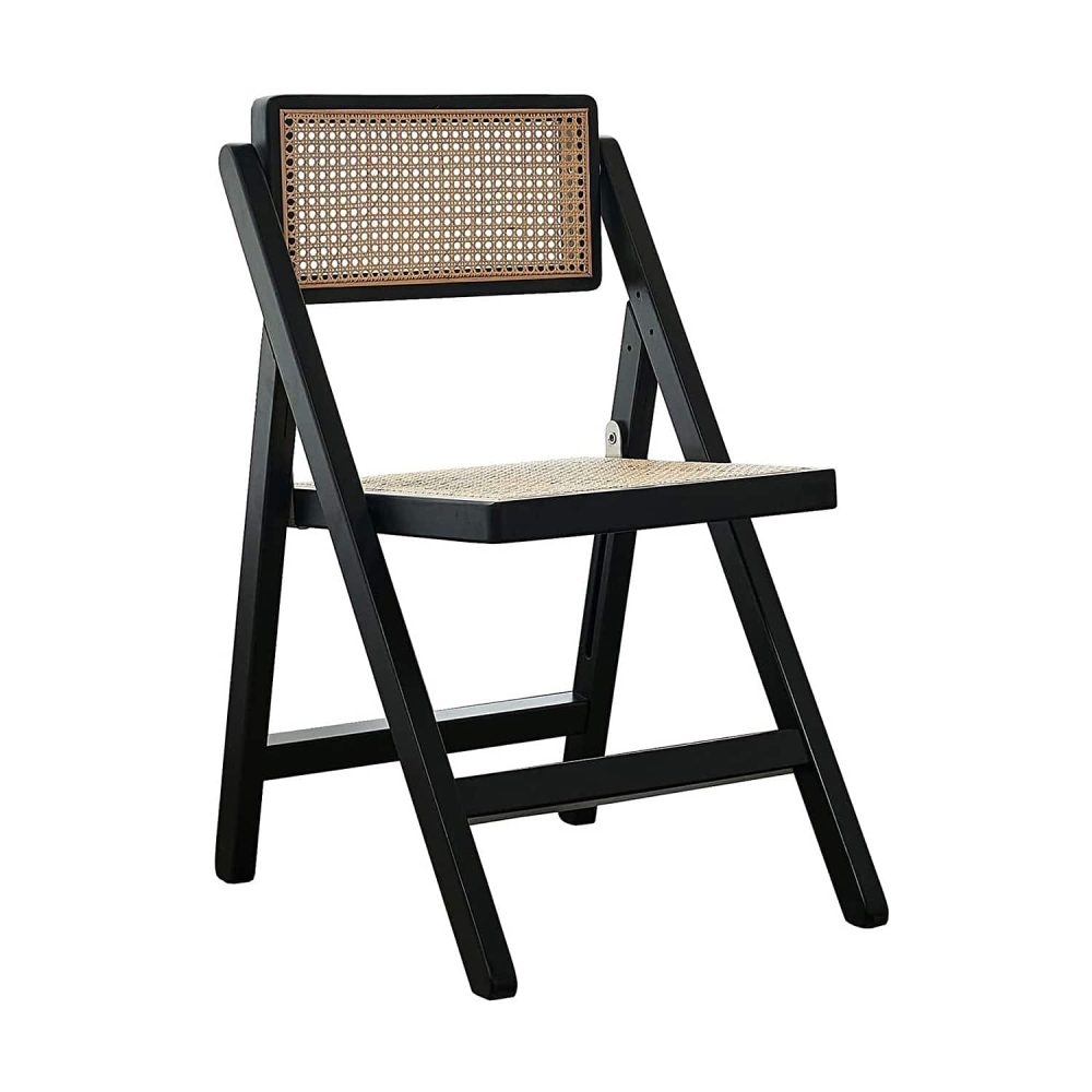 Chessee Rattan Folding Chair (BlackNatural) Furniture Source Philippines