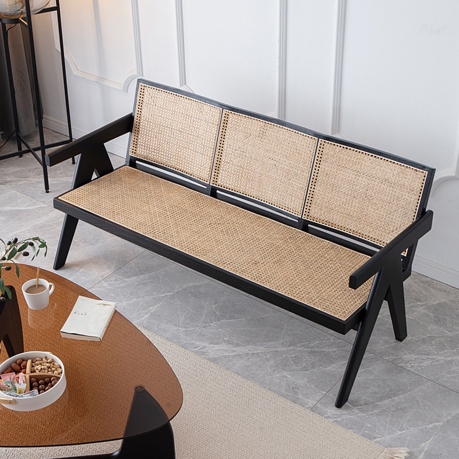 Chardel Rattan Sofa (BlackNatural) Furniture Source Philippines