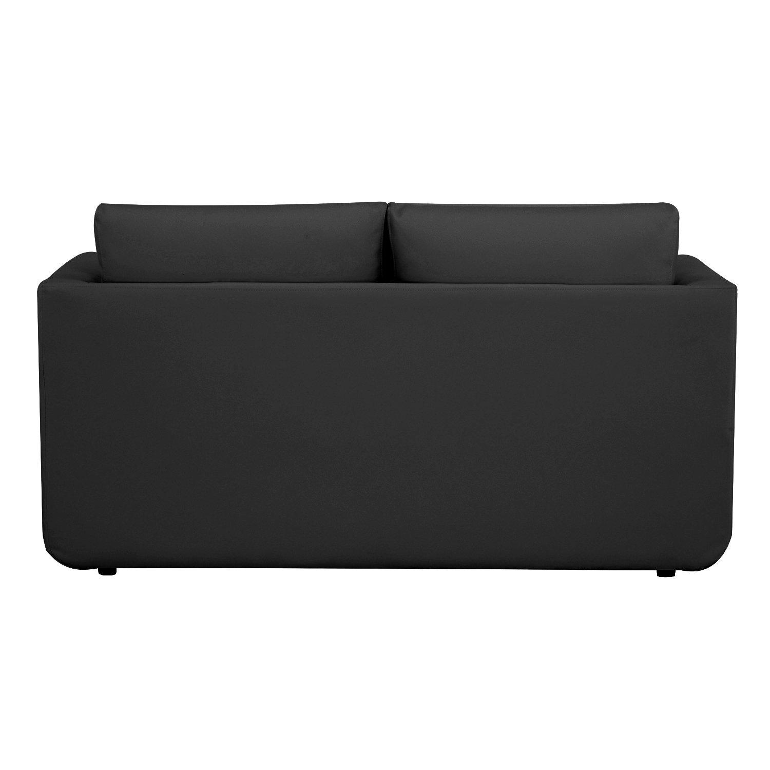 Barker Sofabed with Pockets (Black Faux Leather) Furniture Source