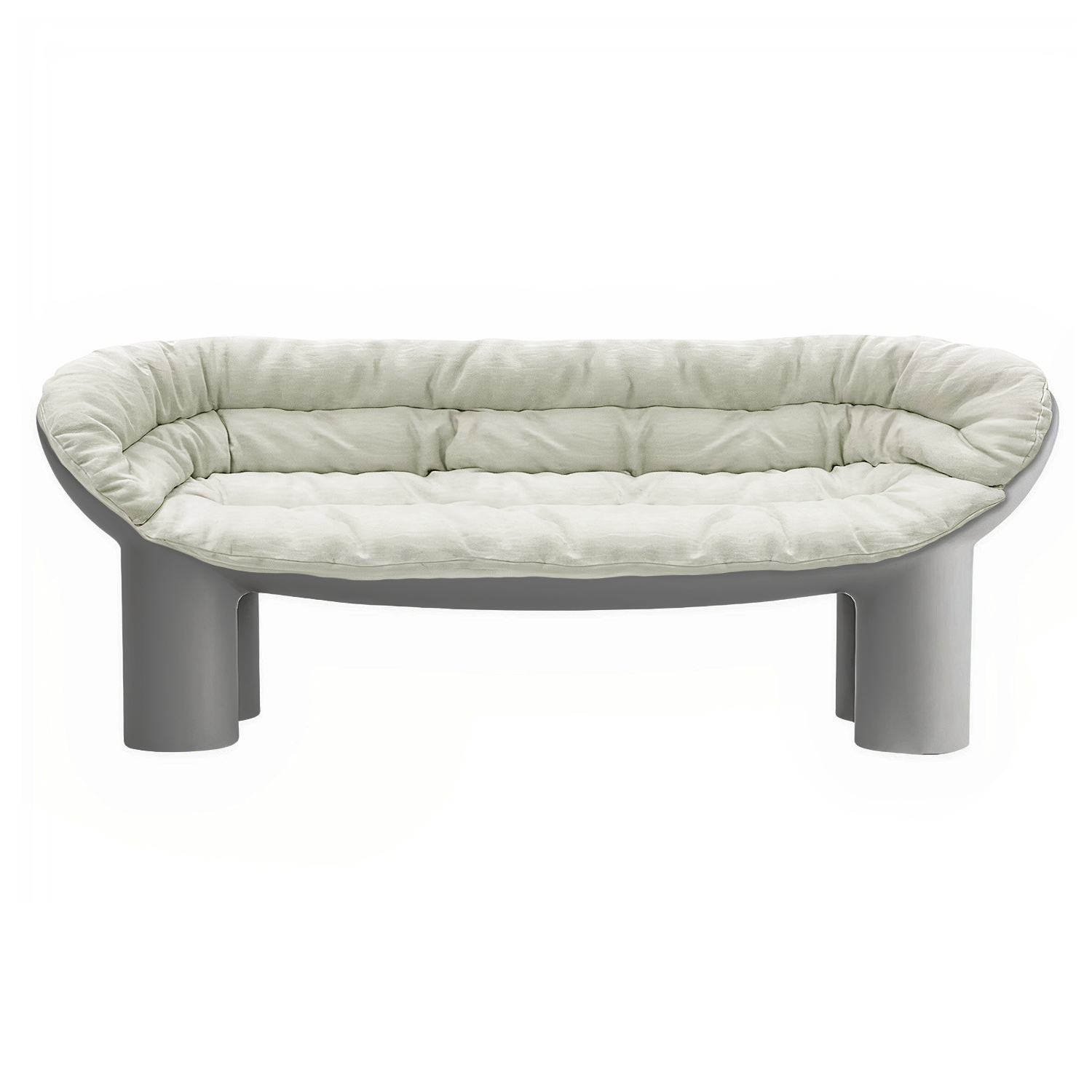 Ellie Cuddle Lounge Sofa (Gray-Off White)