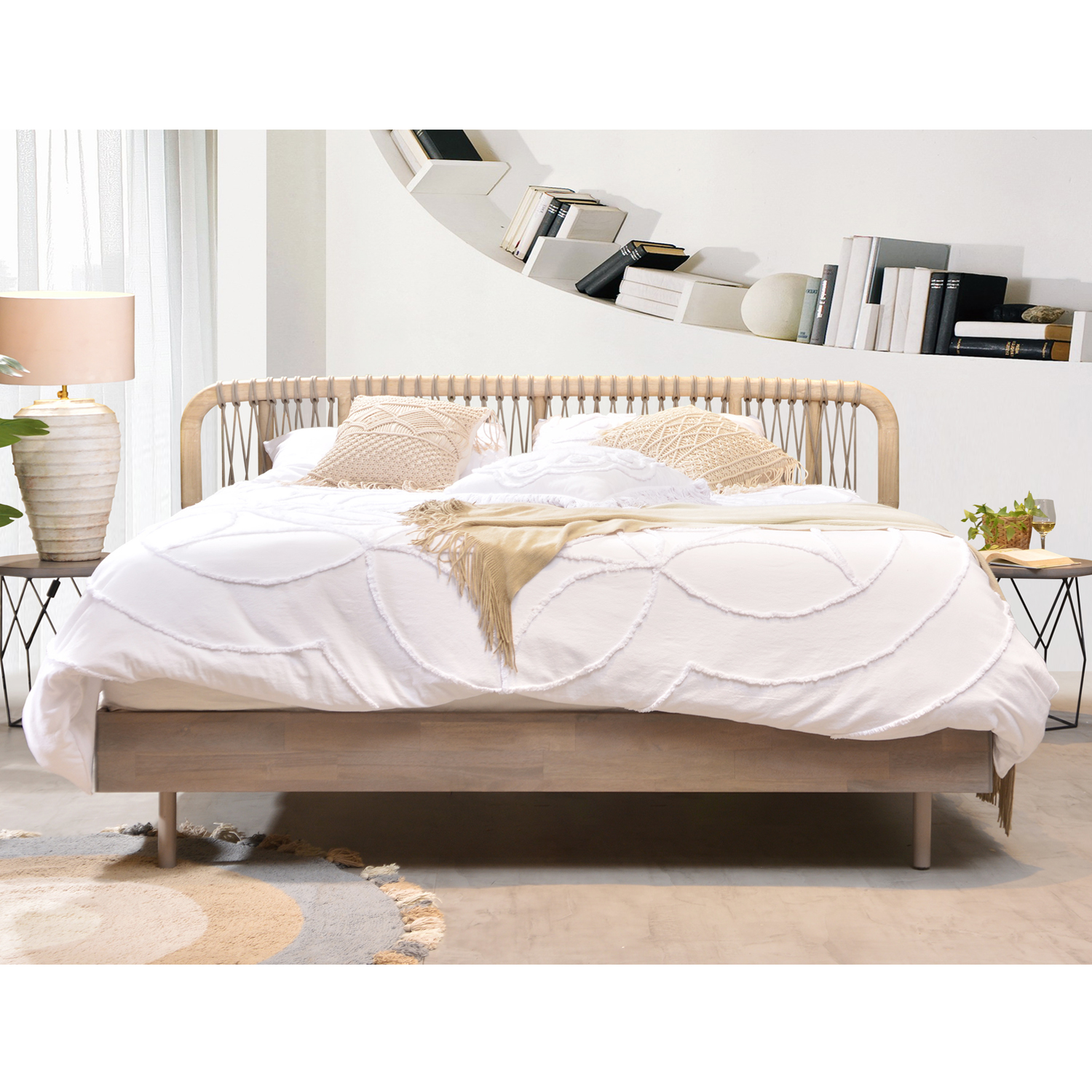 Chalo Rattan Queen Bed (Halo Oak) Furniture Source Philippines