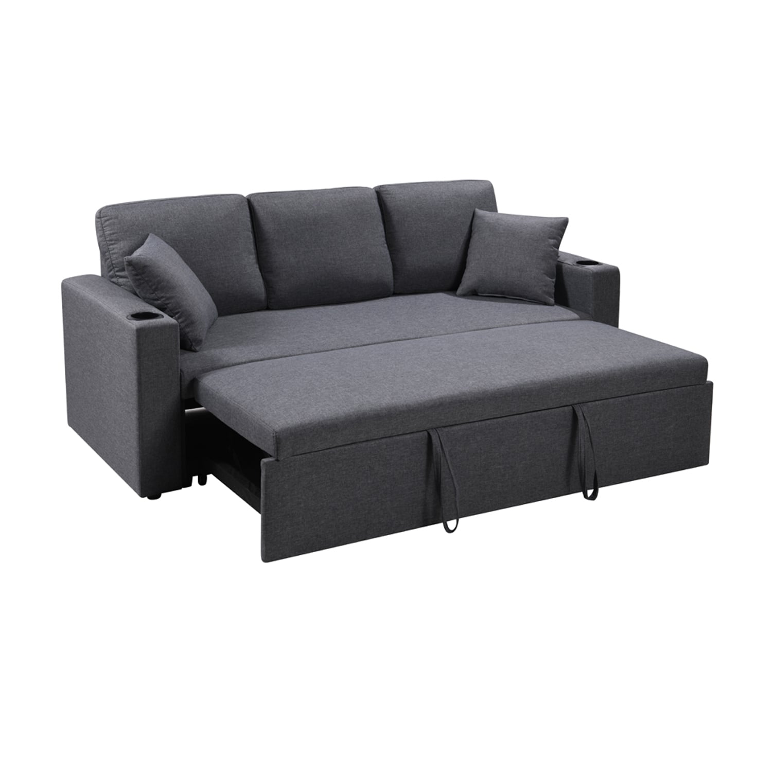 Dominant Fabric 3-Seater Sofabed (Dark Gray)
