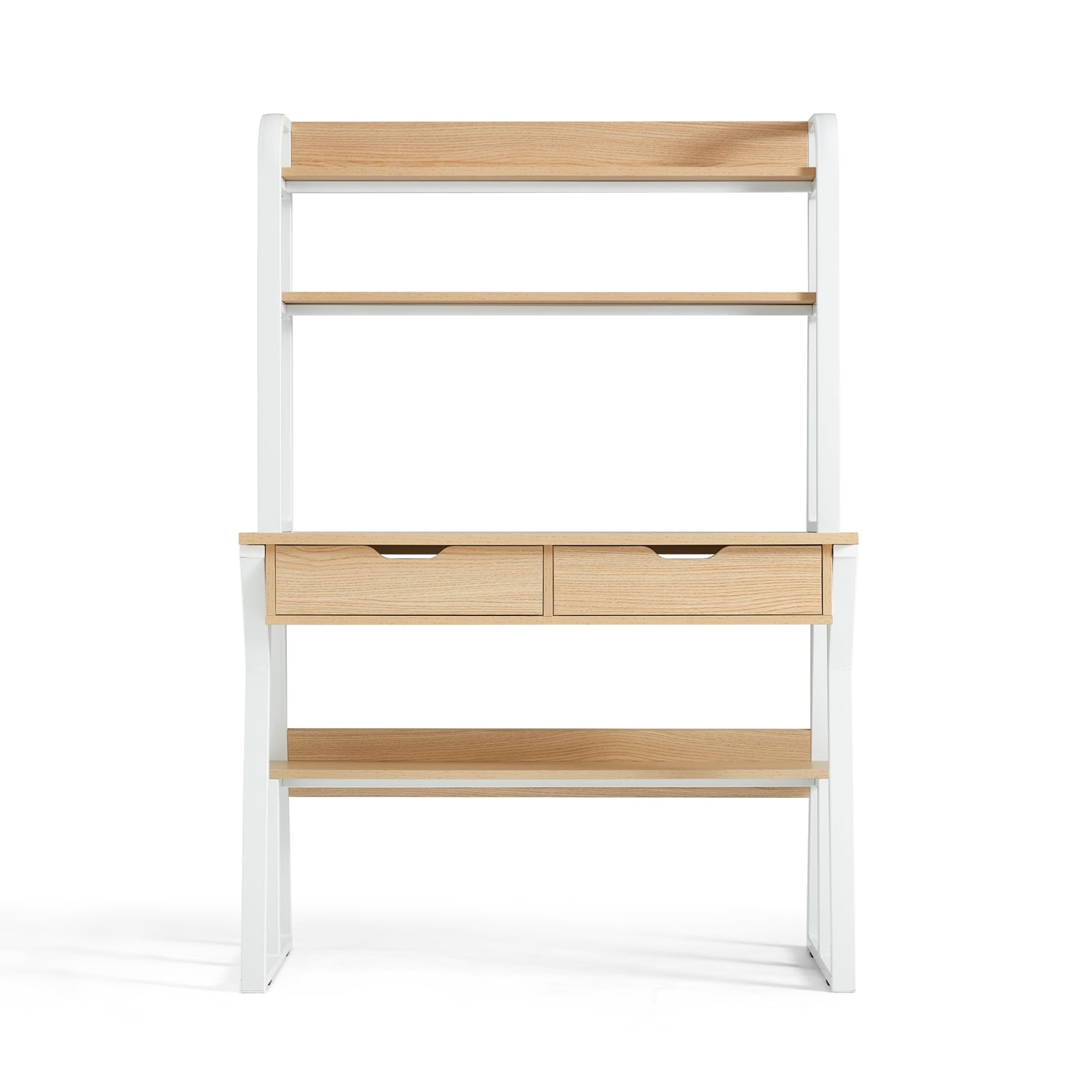 Lineo Workstation 100cm (Wood-White)