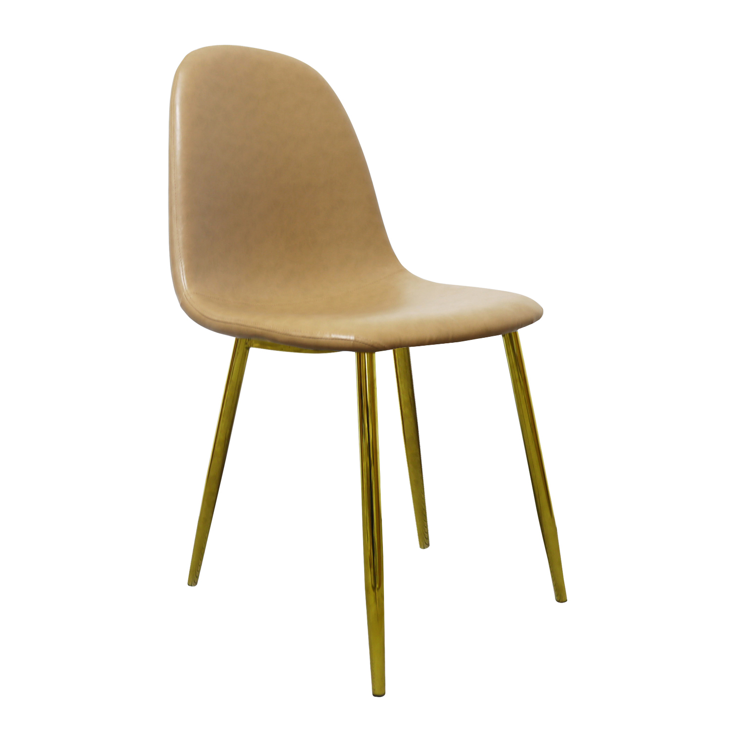 Nordic Gold Chair (Sand Faux Leather)