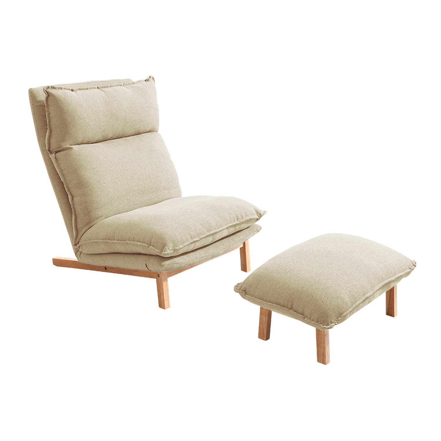 Nordic Single Sofa Chair With Ottoman