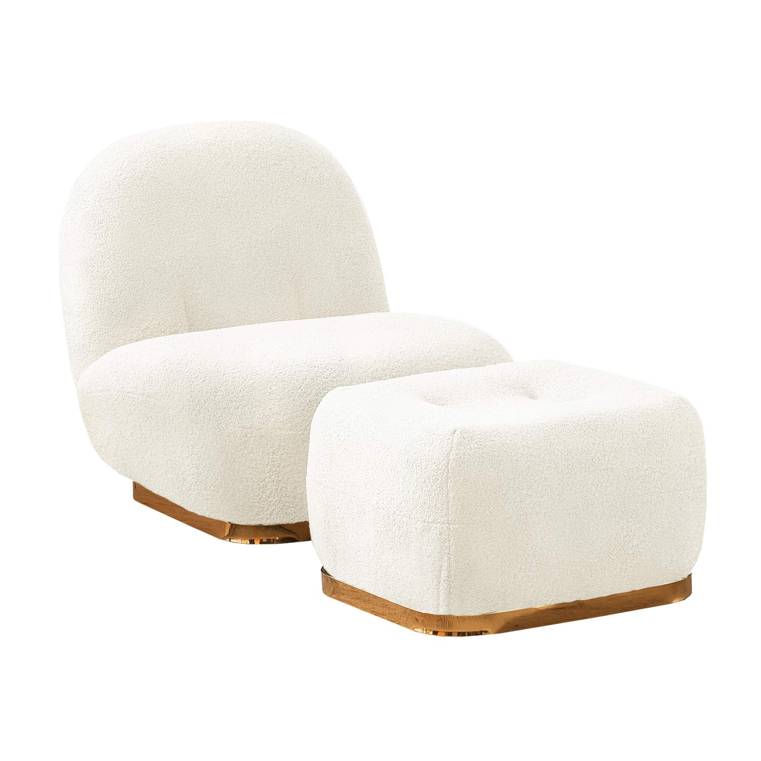Pochi Swivel Chair with Ottoman (White) Furniture Source Philippines
