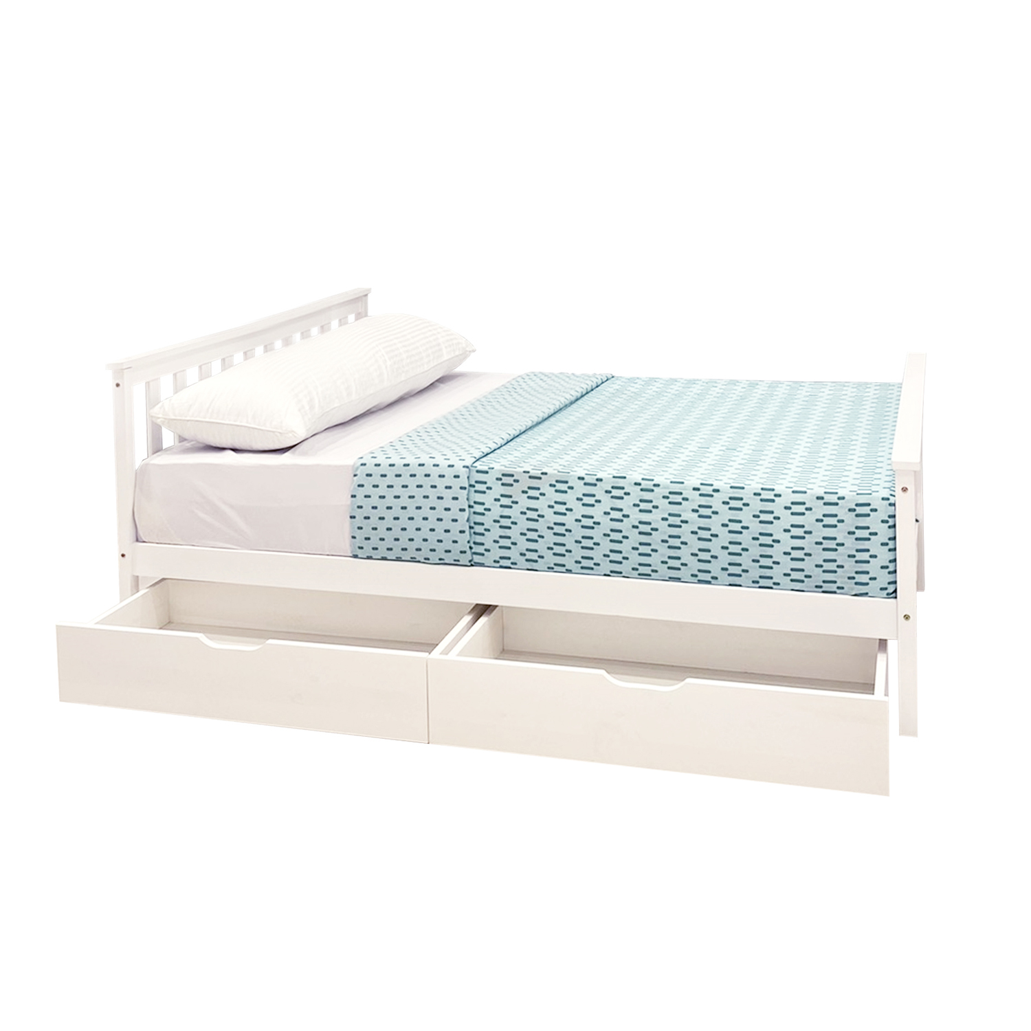 Harper King Bed with Drawers (White) Furniture Source Philippines