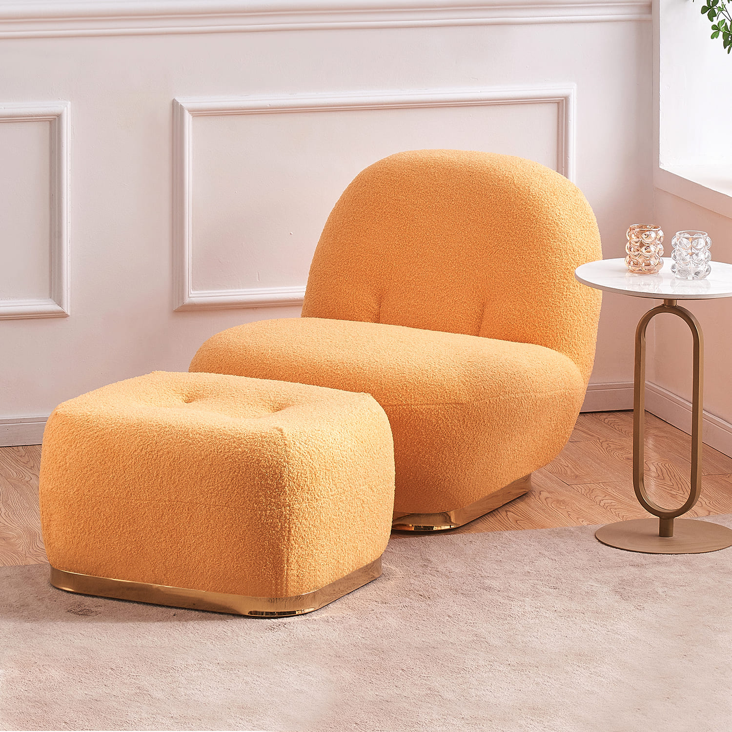 Pochi Swivel Chair with Ottoman (Yellow) Furniture Source Philippines