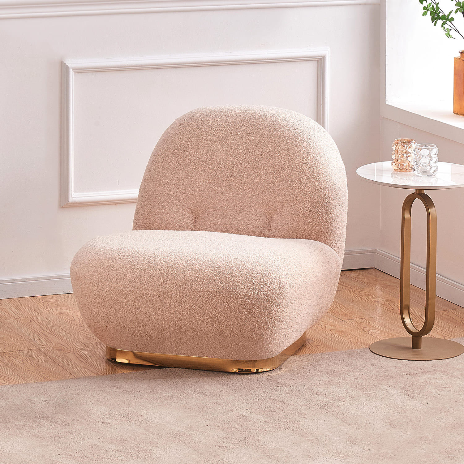 Pochi Swivel Lounge Chair (Beige) Furniture Source Philippines