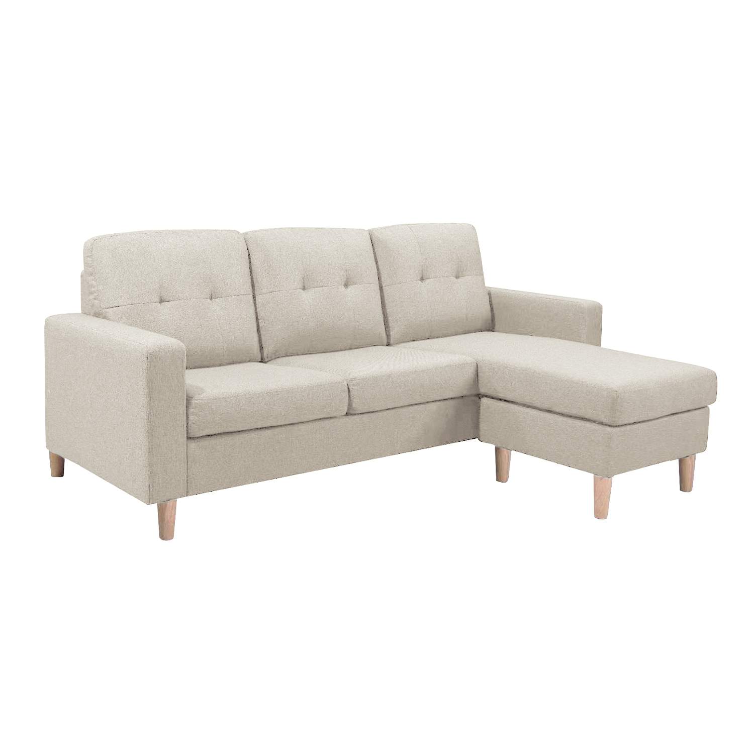 Nordman Reversible Chaise Sofa (Beige Fabric)