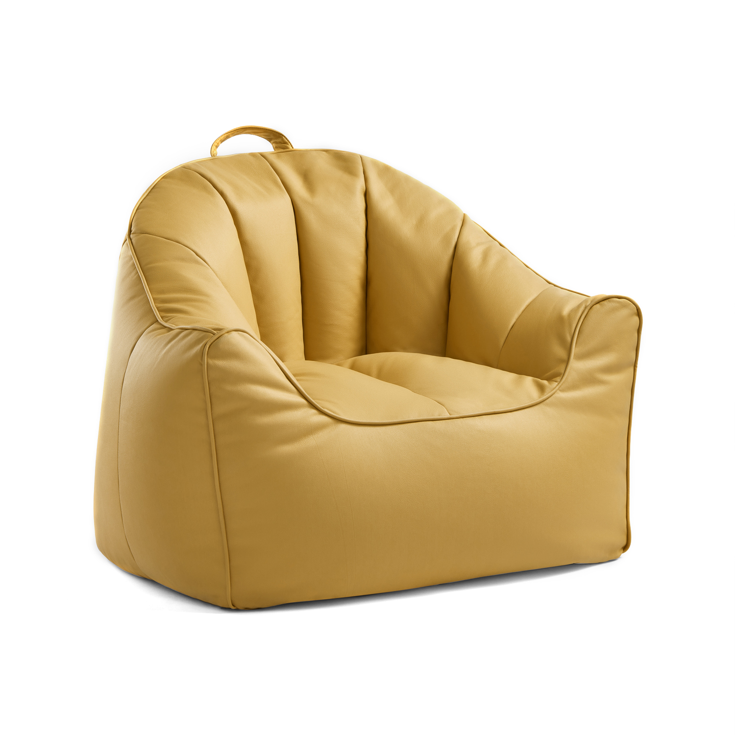 Bushi Lazy Armchair (Yellow Faux Leather)