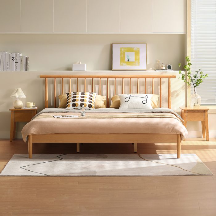 Soho Chic Wooden Queen Bed (Wood) - Furniture Source Philippines