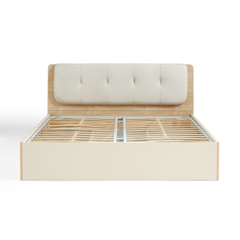 Pillo Wood Ottoman Queen Bed (Beige) Furniture Source Philippines