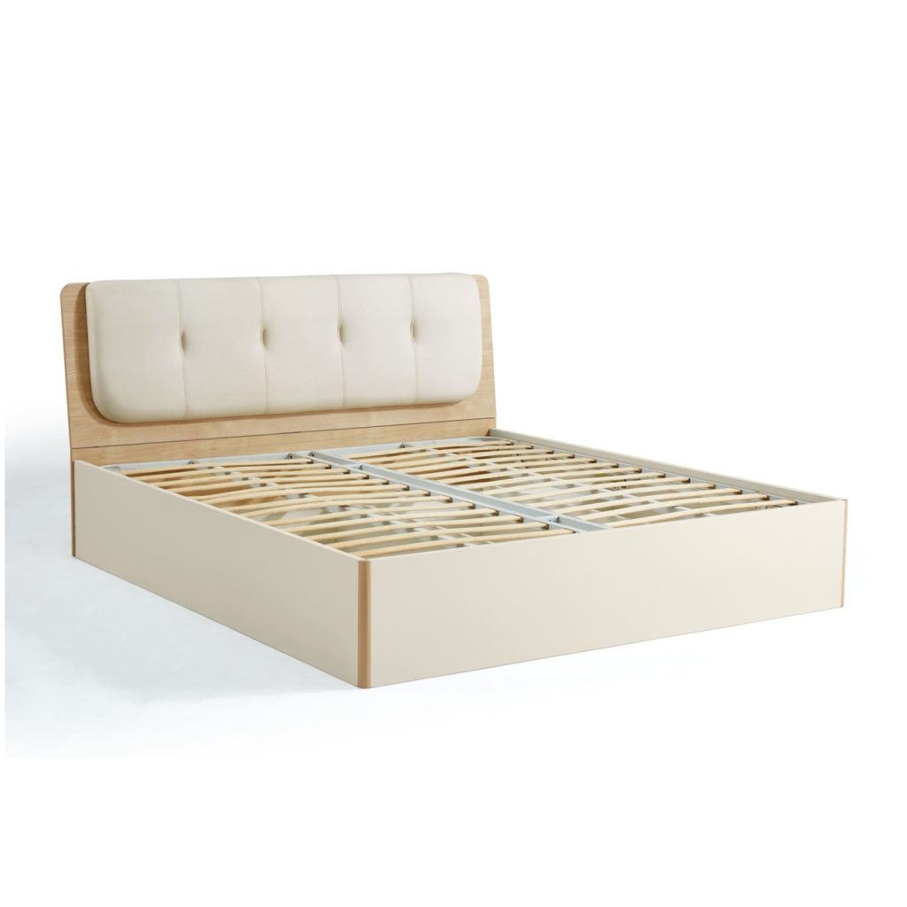 Pillo Wood Ottoman Queen Bed (Beige) Furniture Source Philippines